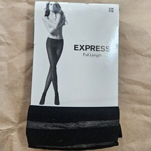 Express Full Length Black striped leggings NEW!